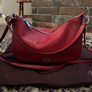 Coach red shoulder bag